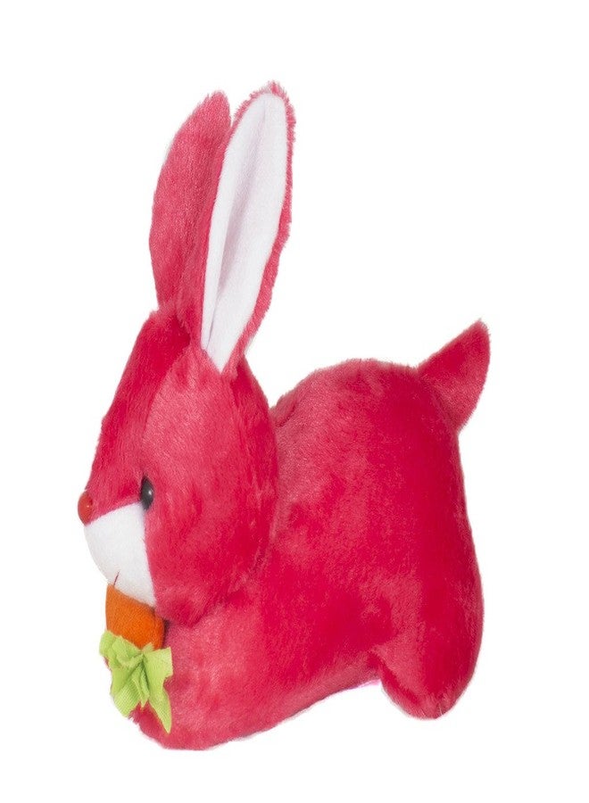 تيكلز لعبة أرنب تيكلز مع جزرة، لعبة حيوانية محشوة ناعمة للأطفال (الحجم: 26 سم، اللون: أحمر) - Image 2